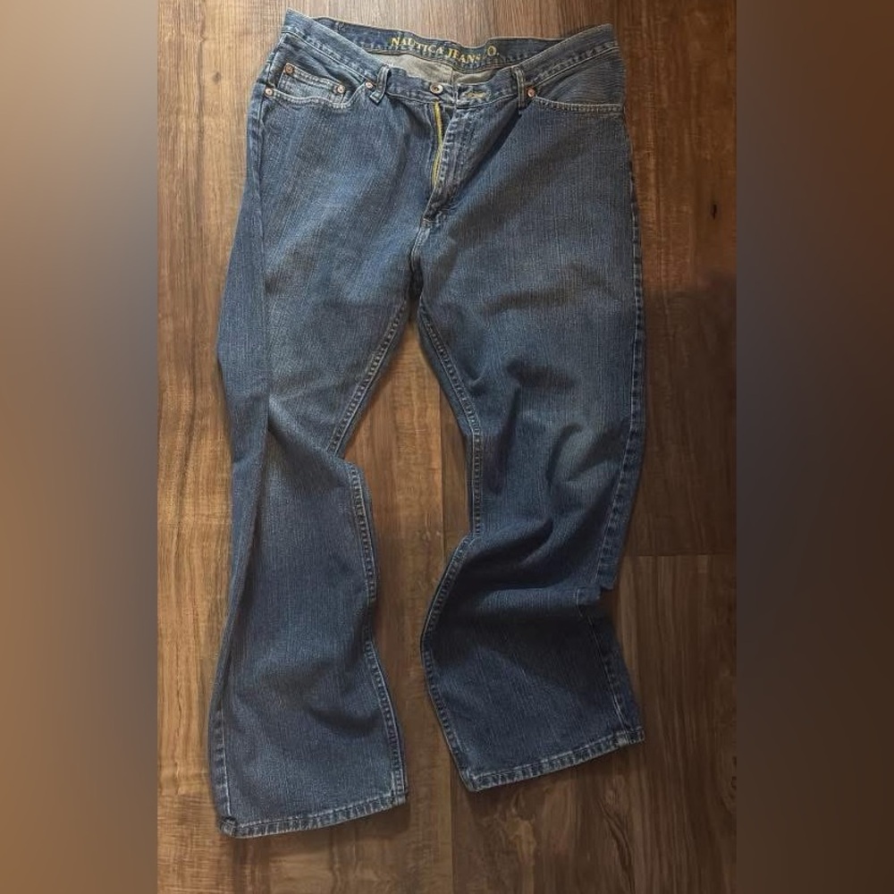 Nautica Men's Indigo Bootcut Denim Jeans